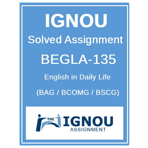 ignou solved assignment begla 135